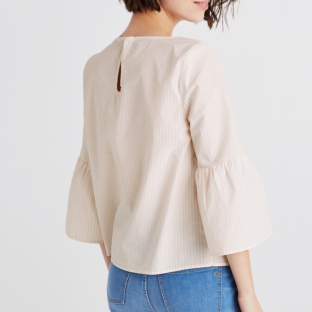Madewell Striped Bell-Sleeve Top